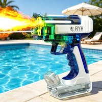 Flame Spray Electric Water Gun Fully Automatic Multishot Squirt Blaster with Dual Spray Modes High Tech Outdoor Water Play Toy