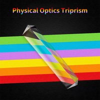 25x25x80mm Triangular Prism with 1-5mm Error Tolerance Optical Prisms Glass Physics Teaching Refracted Light Spectrum Rainbow