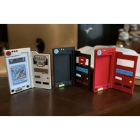 3D Printed Handmade PTCG Card Storage Box - Portable TCG Deck Case for 60+ Cards (Red, TCG Game Accessory)