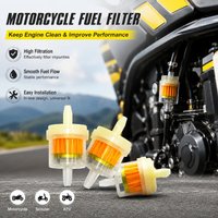 3Pcs Oil Fuel Filter Motorcycle Petrol Gas Fuel Oil Filter for Scooter Motorcycle Moped Gas Scooter Dirt Bike ATV Kart