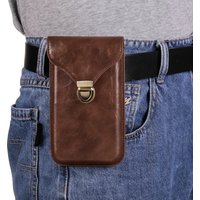 Leather Phone Belt Clip Case Holder For iPhone 17 16 15 Plus 14 13 12 11 Pro Max Redmi Note 10 Men Waist Bag Holster Pouch Cover