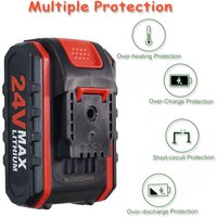 24V for WORX MAX 12800mAh Lithium Battery, Cordless Screwdriver Power Tool Replacement Battery, Electric Drill, Etc. 2A Charger