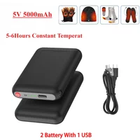 Type C 2A Li-Polymer Battery Packs Winter Heated Socks Batteries with USB for Warm Glove Clothes Hat Portable Charger Power Bank