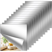 Acrylic Mirror Tiles for Wall – Self-Adhesive, Unbreakable Mirror for Kids, Toddler, Bedroom, Bathroom & Home Gym, Safe