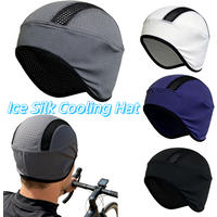 Bicycle Cycling Earmuffs Cap Quick-drying Breathable Ice Silk Cooling Running Cap Sweat Wicking Men Women Helmet Inner Liner Hat