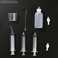 8-piece set of bird manual feeding syringe system, clear scale, durable plastic, manual feeder, parrot, baby bird feeding tool