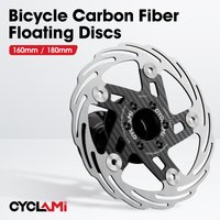 CYCLAMI Bicycle 160/180mm Disc Brake Rotor Floating Carbon Fiber Thickening Anodized QuickCooling Ultra-light Disc Cycling Parts