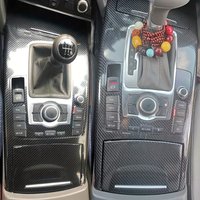 For Audi A6 C6 2005-2011 Interior Central Control Panel Door Handle 5D Carbon Fiber Stickers Decals Car styling Accessorie
