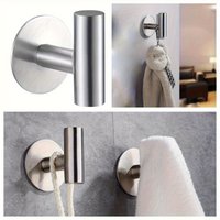 Self Adhesive Wall Hook Strong Without Drilling Coat Bag Bathroom Door Kitchen Towel Rustproof Hanger Hooks Home Accessories
