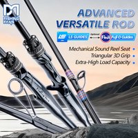FISHINGFANS ORCA TAPERED HANDLE FUJI O /LS GUIDE RATTLE REEL SEAT L ML M POWER 1.98m 2.13m 2.43m Lure Sea Bass Trout Fishing Rod