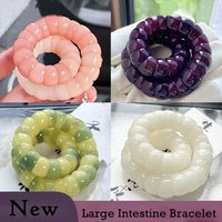 New Lucky Bodhi Beaded Bracelets Protection Stretchable Pork Intestine Bracelet Purple Grape Color Bodhi Bracelet