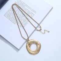 Women's alloy brushed pendant fashion jewelry retro long chain women's jewelry necklace
