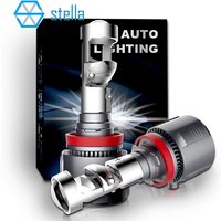 Stella 2x H7 H11 LHD/RHD LED Scheinwerfer Mini Objektiv Projektor 9005/9006 Auto Abblendlicht STG Canbus birne Für Auto/Motor 12v 80W 10000LM