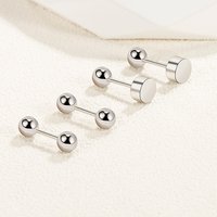 925 Sterling Silver Round Ball Star Cube Small Stud Earrings For Women Luxury Designer Jewelry High Quality GaaBou