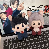 Ace Attorney Naruhodo Ryuichi Phoenix Wright Mitsurugi Reiji Miles Edgeworth Idol Anime Plush Figure Keychain Backpack Pendant