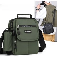 Sportliche quadratische Umhängetasche für Herren – Robuste, weiche Umhängetasche im College-Stil mit multifunktionalen Taschen