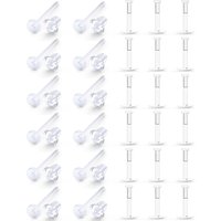 Invisible Plastic Earring Posts Clear Ear Hole Retainer Earring Studs Clear Ear Spacers Cartilage Piercing Jewelry for Men Women