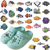 1pcs Mudskipper Octopus Monkfish Shoes Charms Decorations Fish Sandals Buckle for Boys Girls Birthday Gifts