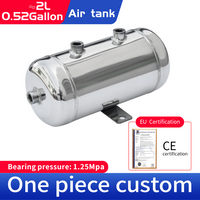 Luftkompressor-Tank 2L 304 Edelstahl Kleiner Horizontaler Vakuum-Puffer Luftspeicher Geeignet für Schönheitsgeräte