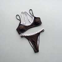 sexy polka dot patchwork print micro bikinis sets two pieces thong swimsuits bathing suit swimwear biquini tankini trikini