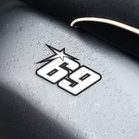 1PC Racing Number Star Sticker Waterproof Vinyl Decal, Motocross Auto Decor for Bike Car
