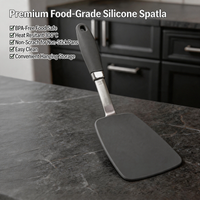 One-piece multi-color style silicone spatula with anti-slip handle, suitable for cooking non-stick cookware and kitchen utensils