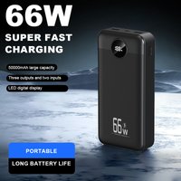50.000mAh Ultra-Hochkapazitäts-Powerbank mit 66W Superschnell-Ladefunktion, LED-Smart-Display, Outdoor-Notfall-Stromreserve, Tragbare Powerbank, Urlaubsgeschenk
