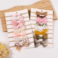 8Pcs Cotton Bowknot Headband for Baby Girls Flower Leopard Printed Nylon Sweet Hairbands Newborn Hair Band Hair Accessories