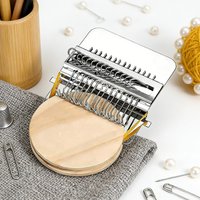Knit Patch Kit Portable Darning Loom For Beginners Holes Repair On Socks Clothes Tool Set Quickly Sewing Repair Accessories