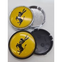 4Pcs/set 64MM Car Wheel Center Caps With Donkey Emblem Logo Wheels Hubcaps Auto Hub Rim Cover Replace Car Tire Accessories
