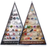 36 PCS/Box Natural Healing Crystals Mineral Specimens Irregular Tumbled Stones Rock Collection Box For Kids Research Teaching