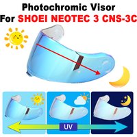 Photochromic Helmet Visor for SHOEI Neotec 3 Auto Shade Anti Scratch Anti Fog UV400 Replacement Visor Motorcycle Accessories