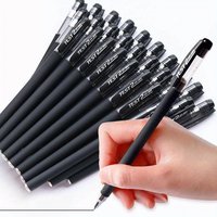 10pcs/lot Gel Pen Set Black Refill Gel Pens Bullet Tip 0.5mm School, Office Exam Supplies Stationery Kawaii Accessory Stationery