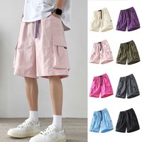 Summer Cargo Shorts Men's American Style Loose Fit Casual Five-Quarter Pants Sports Outdoor Breathable