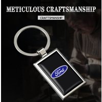 1Pcs Zinc Alloy Car Keyring Auto Logo Keychain Pendant Decoration For Ford ST Line Focus Mustang Fiesta Puma Ranger Kuga MK7MAX