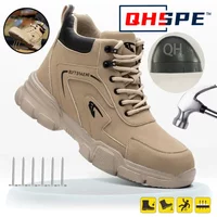 Men's Anti-Collision Safety Work Boots Winter Steel Parker Leisure Buckle Anti-Collision Shoes for Men