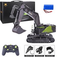 Upgrade 1/14 HUINA 1593 RC Excavator Dumper Truck Crawler Alloy Tractor Loader 2.4G Radio Controlled Car Engineering Toy Gift
