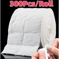 300Pcs/Roll White Lint Free Nail Cotton Wipes Torn Off Gel Polish Remover Cleaner Pads Cosmetic Clean Paper Makeup Manicure Tool