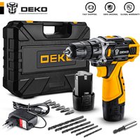 DEKO wiertarka akumulatorowa 12V 16V 20V Mini bezprzewodowe elektronarzędzia DC akumulator litowo-jonowy śrubokręt elektryczny strona główna DIY wiertarka