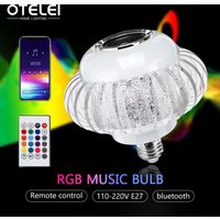 RGB Music Light Bulb White Light Color Remote Control Atmosphere Light Bulb with Speaker Smart Bluetooth E27 LED Bulbs