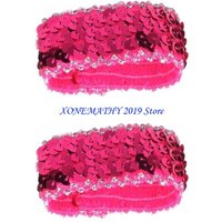 F42F Glittering Sequined Cuffs Party Dressingup Arm Sleeves Elastic Wrist Cuffs Decorative Cuff Sleeves for Dance Costume