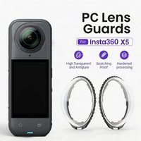 PC Lens Guard for Insta360 X5 Premium Transparent Lens Cap Cover Protector High Light 360°Video Camera Anti-Scratch Accessores