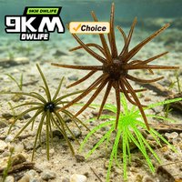 9KM Seeigel-Köder 3-10 Stück Schwimmender Weicher Igel-Köder für Barsch-Angeln TPE Kreaturenköder Würfelköder Salzwasser Süßwasser