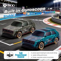 9IMOD 1/64 2.4G 4WD RC Drift Car Full Proportional Gyro Stabilizer LED Lights Magnetic Charging Dual Speed