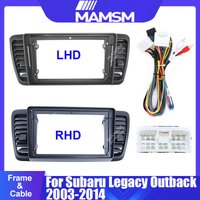 For Subaru Legacy Outback 2003 - 2014 9inch 2 Din Car stereo radio Android frame panel fascia cable video harness adapter player