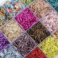 10g/pack 2mm Glass Seed Beads Colorful Cylindrical Tube Shape Loose Beads For Jewelry Making DIY Bracelets Earrings Accessories