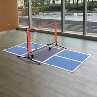 Pickleball Floor Mat Silent Portable Non Slip Rubber Court Mat for Indoor Outdoor Mini Court Family Recreation