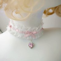 New Anime Style Lolita Choker Necklace with Bow Lace Kawaii Gothic Collar for Cosplay Velvet Ribbon Choker Daily Wear Neck