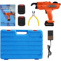 Machine à lier les barres d'armature sans fil, 0,8 s/nœud, batterie 12V 4500mAh, 1500 nœuds, coupe-fil automatique pour chantier, plage de liaison 8-34 mm