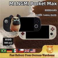 MANGMI Pocket Max 7" 144Hz OLED Handheld Game Console - Snapdragon 865 8GB RAM 128GB ROM 8000mAh Android Gaming Player PSP